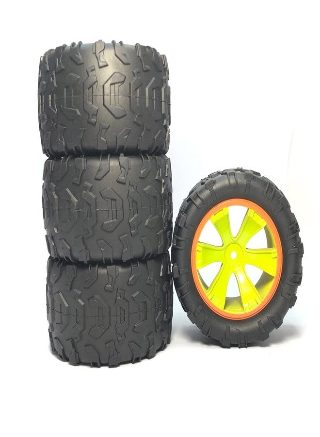 KingVal Replacement 2PCS Left + 2PCS Right Tire Tyre Wheel RC Parts Compatible with WLtoys 144002 RC Car - Image 4